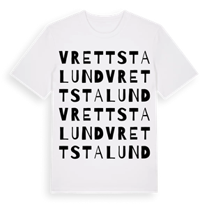 Vrettstalund ordlek t-shirt – ekologisk bomull t-shirt från Pinshirt