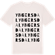 Vintage White t-shirt med Yngersdal ordlek t-shirt