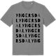 Mid Heather Gray t-shirt med Yngersdal ordlek t-shirt