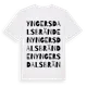 White t-shirt med Yngersdalsbränden ordlek t-shirt