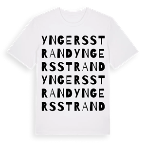 Yngersstrand ordlek t-shirt – ekologisk bomull t-shirt från Pinshirt