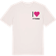 Vintage White t-shirt med Jag älskar Ytterbo t-shirt litet tryck