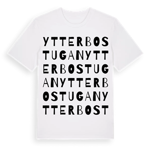 Ytterbostugan ordlek t-shirt – ekologisk bomull t-shirt från Pinshirt