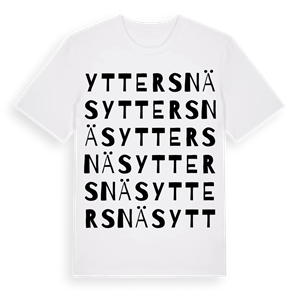 Yttersnäs ordlek t-shirt – ekologisk bomull t-shirt från Pinshirt