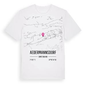 Aedermannsdorf karta t-shirt – ekologisk bomull t-shirt från Pinshirt