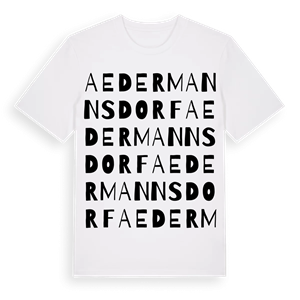 Aedermannsdorf ordlek t-shirt – ekologisk bomull t-shirt från Pinshirt
