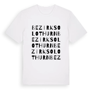 Bezirk Solothurn ordlek t-shirt – ekologisk bomull t-shirt från Pinshirt