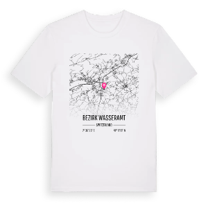 Bezirk Wasseramt karta t-shirt – ekologisk bomull t-shirt från Pinshirt