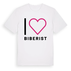 Jag älskar Biberist t-shirt stort tryck – ekologisk bomull t-shirt från Pinshirt