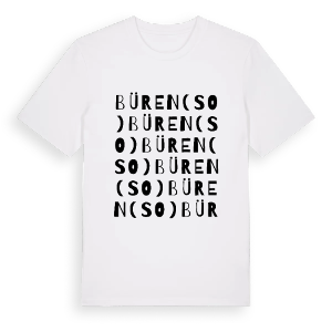 Büren (SO) ordlek t-shirt – ekologisk bomull t-shirt från Pinshirt