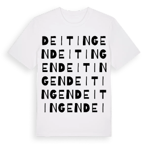 Deitingen ordlek t-shirt – ekologisk bomull t-shirt från Pinshirt