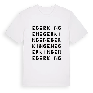 Egerkingen ordlek t-shirt – ekologisk bomull t-shirt från Pinshirt