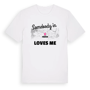 Någon i Fehren älskar mig t-shirt – ekologisk bomull t-shirt från Pinshirt