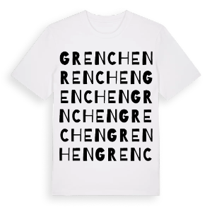 Grenchen ordlek t-shirt – ekologisk bomull t-shirt från Pinshirt