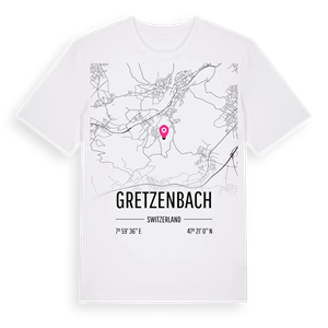 Gretzenbach karta t-shirt – ekologisk bomull t-shirt från Pinshirt