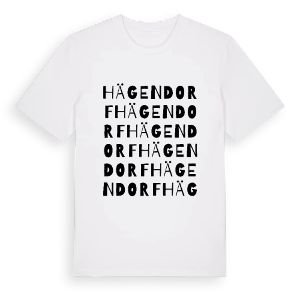 Hägendorf ordlek t-shirt – ekologisk bomull t-shirt från Pinshirt