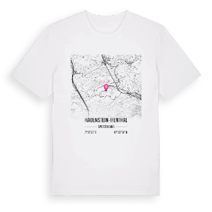 Hauenstein-Ifenthal karta t-shirt – ekologisk bomull t-shirt från Pinshirt