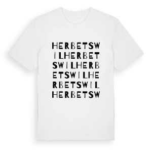 Herbetswil ordlek t-shirt – ekologisk bomull t-shirt från Pinshirt