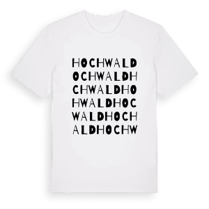 Hochwald ordlek t-shirt – ekologisk bomull t-shirt från Pinshirt