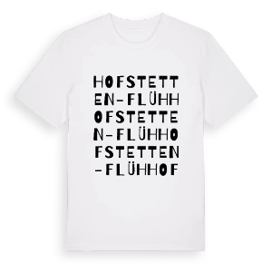 Hofstetten-Flüh ordlek t-shirt – ekologisk bomull t-shirt från Pinshirt
