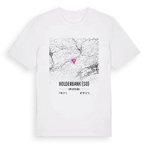Holderbank (SO) karta t-shirt – ekologisk bomull t-shirt från Pinshirt