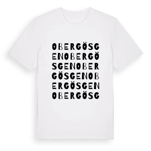 Obergösgen ordlek t-shirt – ekologisk bomull t-shirt från Pinshirt