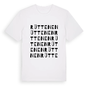 Rüttenen ordlek t-shirt – ekologisk bomull t-shirt från Pinshirt