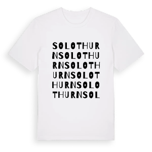 Solothurn ordlek t-shirt – ekologisk bomull t-shirt från Pinshirt