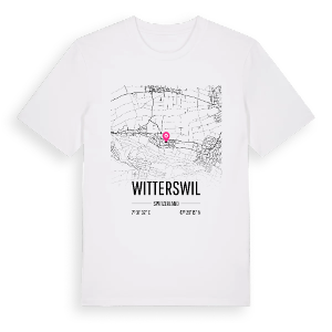 Witterswil karta t-shirt – ekologisk bomull t-shirt från Pinshirt