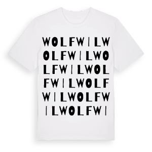 Wolfwil ordlek t-shirt – ekologisk bomull t-shirt från Pinshirt