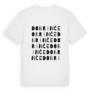 Dobrinče ordlek t-shirt – ekologisk bomull t-shirt från Pinshirt