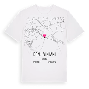 Donji Vinjani karta t-shirt – ekologisk bomull t-shirt från Pinshirt