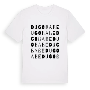Dugobabe ordlek t-shirt – ekologisk bomull t-shirt från Pinshirt