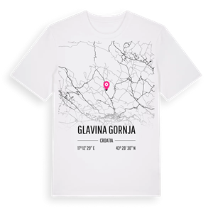 Glavina Gornja karta t-shirt – ekologisk bomull t-shirt från Pinshirt
