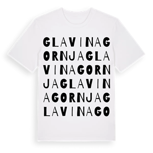 Glavina Gornja ordlek t-shirt – ekologisk bomull t-shirt från Pinshirt