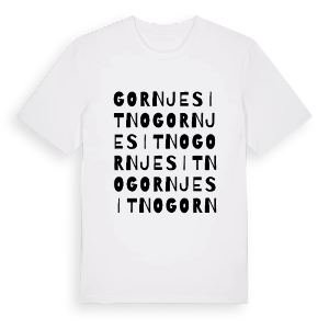 Gornje Sitno ordlek t-shirt – ekologisk bomull t-shirt från Pinshirt