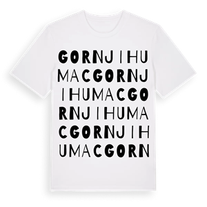 Gornji Humac ordlek t-shirt – ekologisk bomull t-shirt från Pinshirt