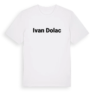 Ivan Dolac fetstil t-shirt – ekologisk bomull t-shirt från Pinshirt