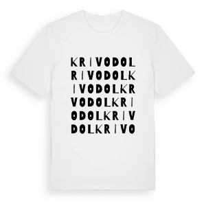 Krivodol ordlek t-shirt – ekologisk bomull t-shirt från Pinshirt