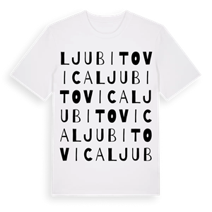 Ljubitovica ordlek t-shirt – ekologisk bomull t-shirt från Pinshirt