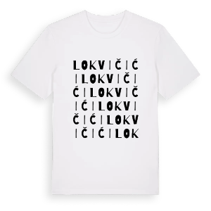 Lokvičići ordlek t-shirt – ekologisk bomull t-shirt från Pinshirt