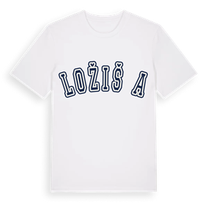 Ložišća college t-shirt – ekologisk bomull t-shirt från Pinshirt
