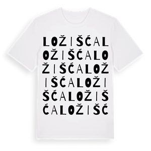 Ložišća ordlek t-shirt – ekologisk bomull t-shirt från Pinshirt