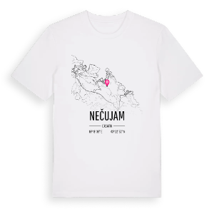 Nečujam karta t-shirt – ekologisk bomull t-shirt från Pinshirt