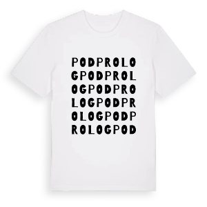 Podprolog ordlek t-shirt – ekologisk bomull t-shirt från Pinshirt