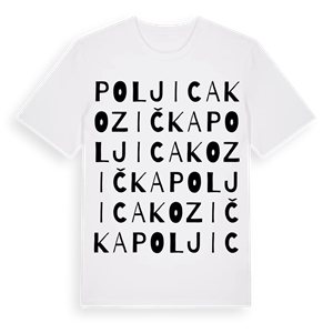 Poljica Kozička ordlek t-shirt – ekologisk bomull t-shirt från Pinshirt