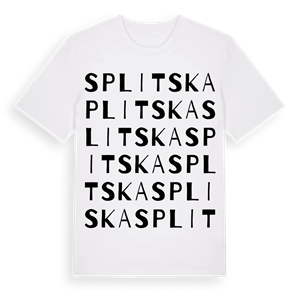 Splitska ordlek t-shirt – ekologisk bomull t-shirt från Pinshirt