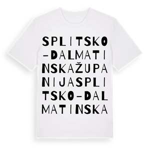 Splitsko-dalmatinska županija ordlek t-shirt – ekologisk bomull t-shirt från Pinshirt