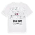 Stari Grad karta t-shirt