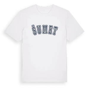 Šumet college t-shirt – ekologisk bomull t-shirt från Pinshirt